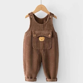 Бебешки кадифени панталони с презрамки, пролетни и есенни детски панталони с анимационни герои, детски панталони, ежедневни бебешки големи PP панталони, модерни