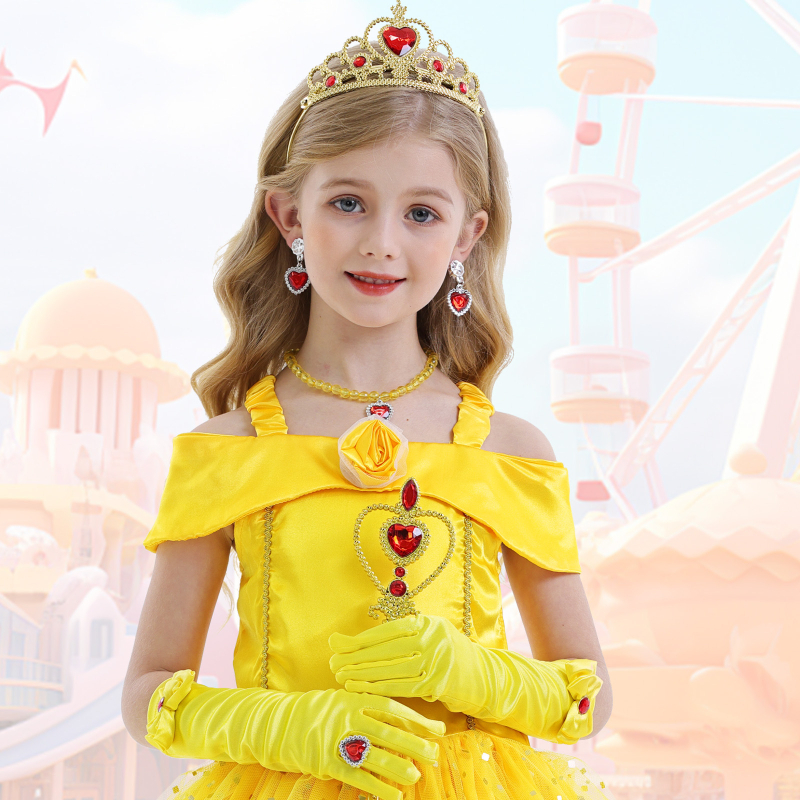 Vasaras Belle kleita Bērnu mazuļu apģērbs Meiteņu Belle kleita Kleita Princeses izrādes kostīms Ziemassvētkiem