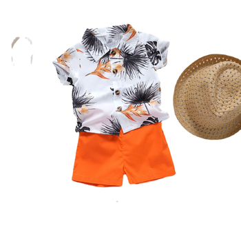 Σετ καλοκαιρινών, μονόπετων σορτς με στάμπα και πέτο για μωρά, για αγόρια, σε διασυνοριακό στυλ