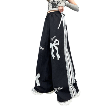 Tüdrukute kevad- ja sügislaiad püksid 2025. aasta uued moodsed Korea stiilis trendikad lahtised vabaaja tänavatantsupüksid vanematele lastele