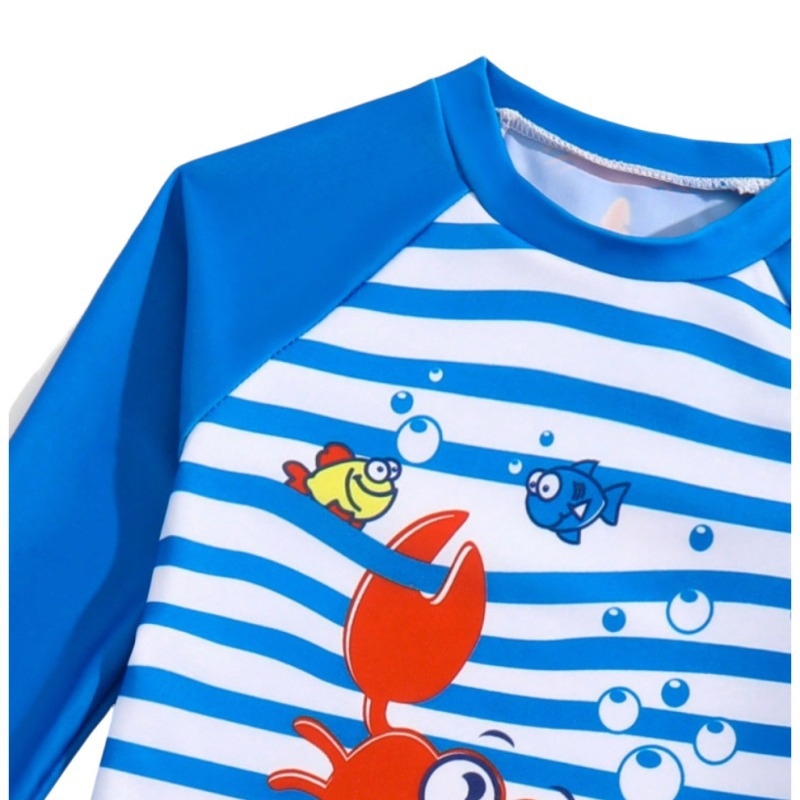 Crtani slatki dječji kupaći kostim, Split Boy's Small and Srednje veličine Children's Short Rukavici, Kupaći kostim s kratkim rukavima, Konzervativni kupaći kostim za dječake