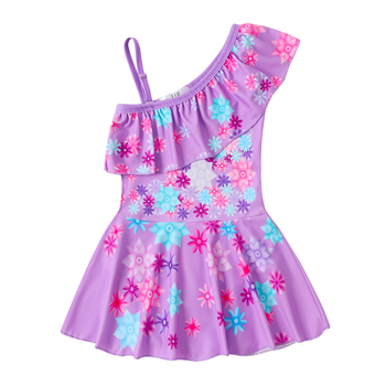 Μαγιό για κορίτσια Magic Full House Isabella με λοξούς ώμους, ολόσωμη φόρμα για μωρά κορίτσια, μαγιό με τιράντες, εξαγωγή