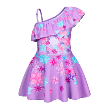 Μαγιό για κορίτσια Magic Full House Isabella με λοξούς ώμους, ολόσωμη φόρμα για μωρά κορίτσια, μαγιό με τιράντες, εξαγωγή