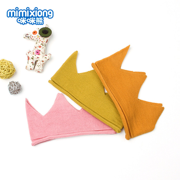 Най-продаваната детска шапка Ins, проста едноцветна шапка с корона