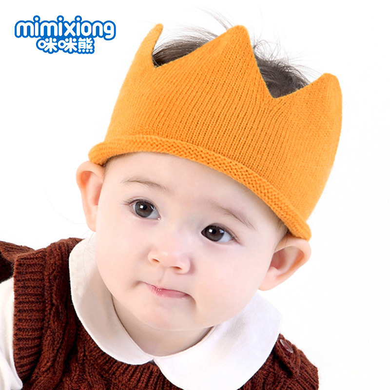 Най-продаваната детска шапка Ins, проста едноцветна шапка с корона