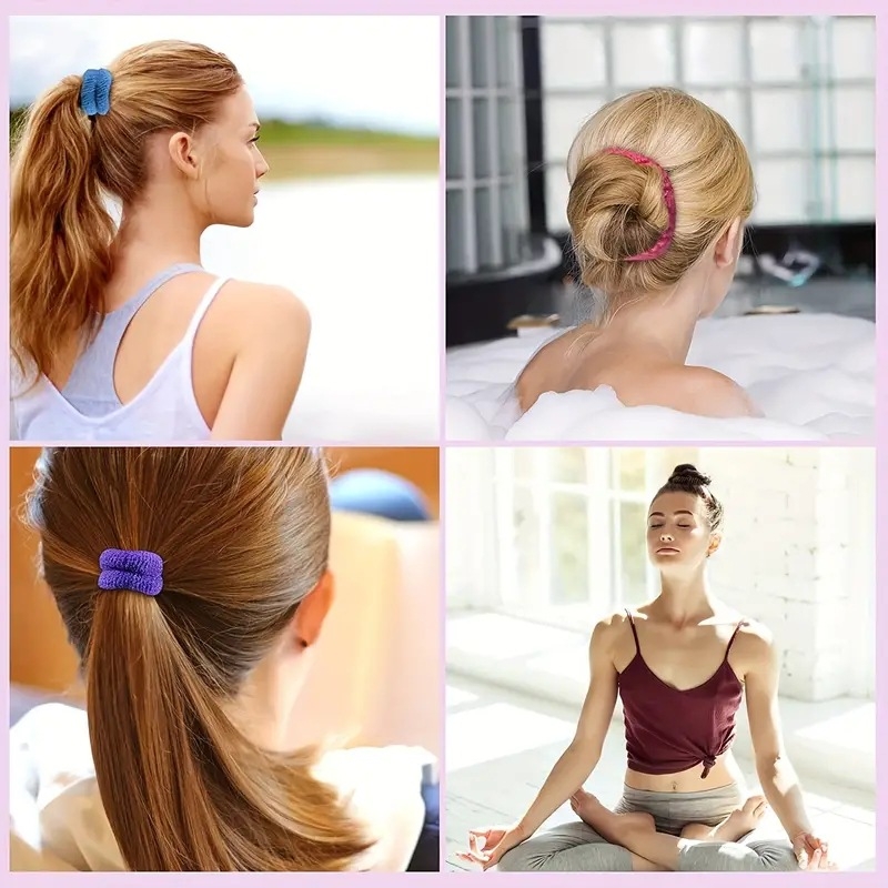 Rankšluosčio žiedas Storas rankšluosčio plaukų žiedas Saldainių spalvos gumytė Didelė, elastinga plaukų virvė Plaukų juosta Plaukų aksesuarai