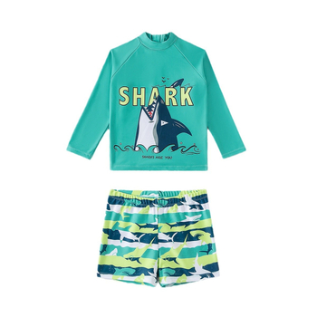 Εξωτερικού Εμπορίου Καλοκαιρινό Νέο Αγόρι Μαγιό Split Shark Παιδικό Μαγιό με Μακρυμάνικο Αντιηλιακό Παντελόνι Κορεάτικο Παιδικό Σορτς για Σέρφινγκ