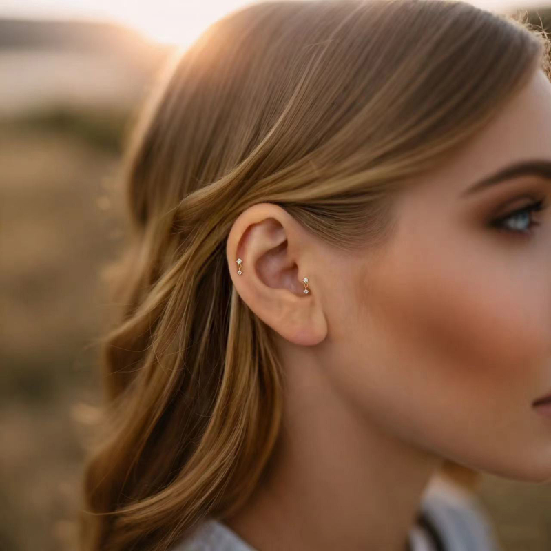 Eiropas un Amerikas Savienoto Valstu pārrobežu S925 sudraba auskari, apzeltīti auskari, modes auskari, sieviešu cirkona piekaramie auskari, 2025. gads, jauns