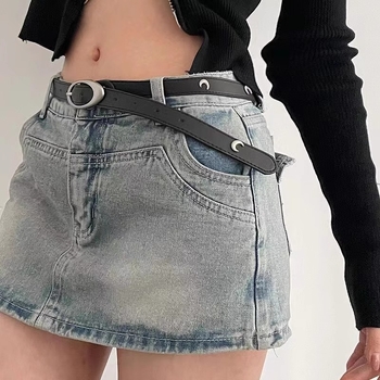 Nišidisainiga Ameerika vöö naistele 2024. aasta uus suvine mitmekülgne vabaaja vöö must tähtmust