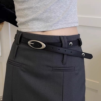 Nišidisainiga Ameerika vöö naistele 2024. aasta uus suvine mitmekülgne vabaaja vöö must tähtmust