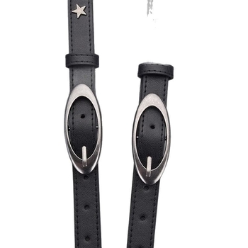 Nišidisainiga Ameerika vöö naistele 2024. aasta uus suvine mitmekülgne vabaaja vöö must tähtmust