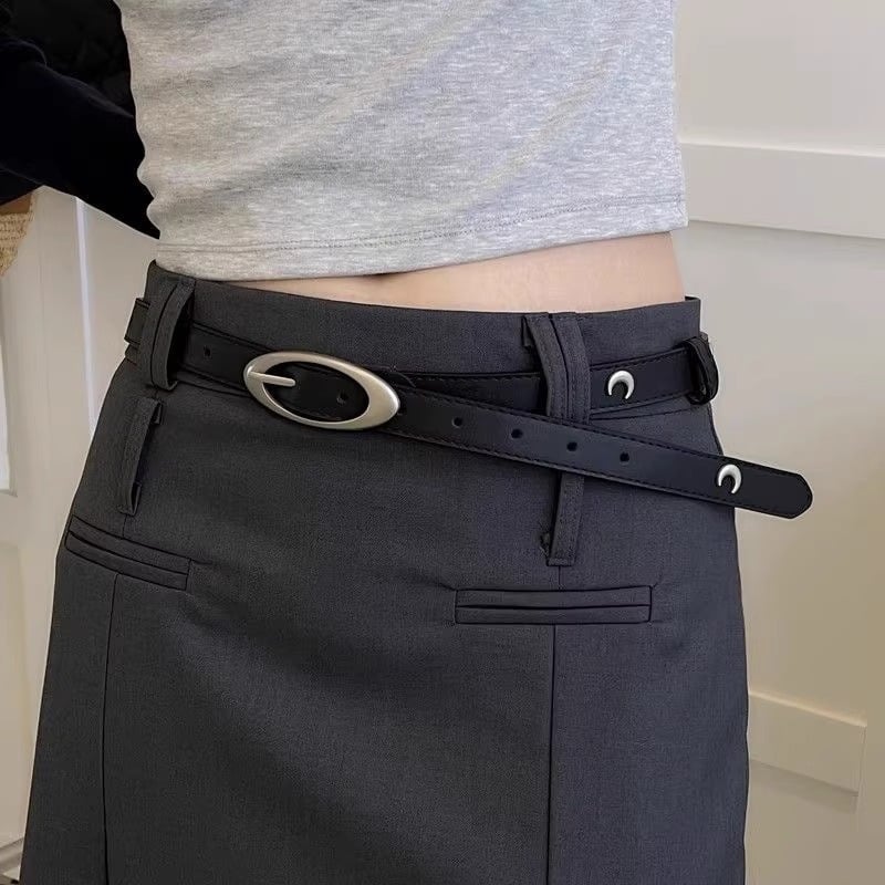 Nišidisainiga Ameerika vöö naistele 2024. aasta uus suvine mitmekülgne vabaaja vöö must tähtmust