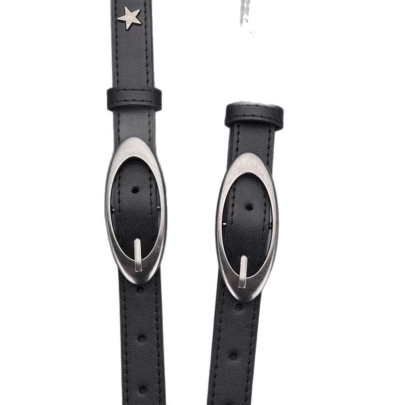 Nišidisainiga Ameerika vöö naistele 2024. aasta uus suvine mitmekülgne vabaaja vöö must tähtmust