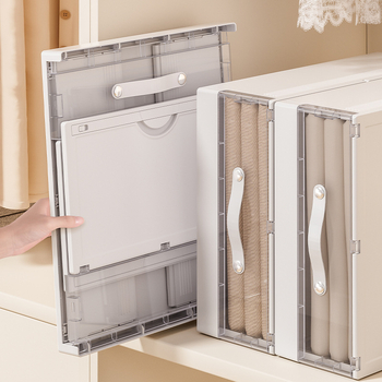 Buitinis sulankstomas nešiojamas keturių dalių komplektas, klasifikuojamas nuo dulkių, sezoninė antklodės užvalkalo, paklodės, antklodės laikymo dėžutė