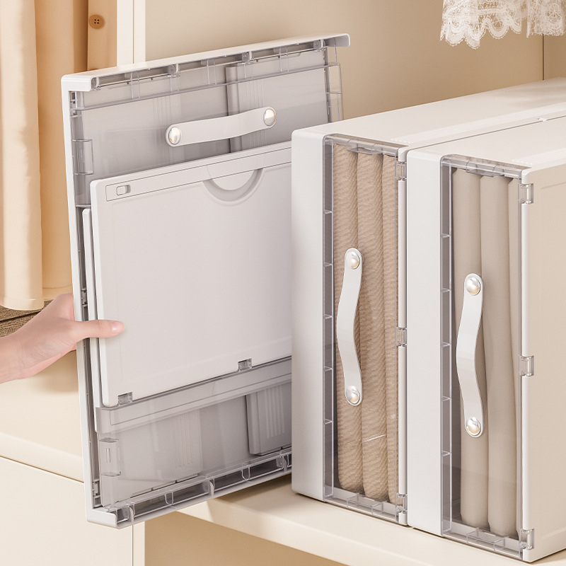 Buitinis sulankstomas nešiojamas keturių dalių komplektas, klasifikuojamas nuo dulkių, sezoninė antklodės užvalkalo, paklodės, antklodės laikymo dėžutė