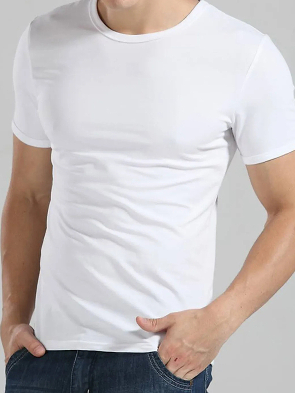 Vīriešu tīras kokvilnas vasaras, plāns, brīvs, plus izmēra, vienkrāsains sporta T-krekls, pavasara un rudens visu spēļu tops, pārrobežu amerikāņu versija