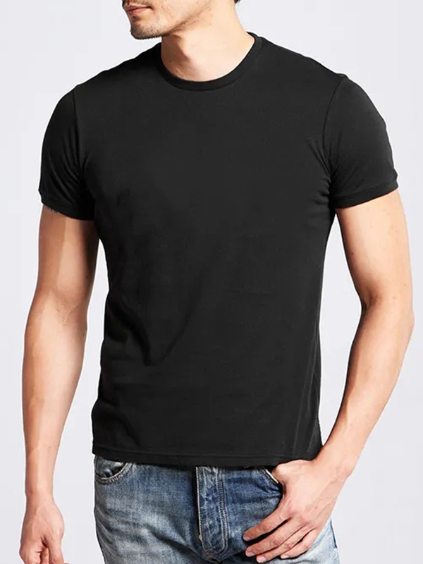 Vīriešu tīras kokvilnas vasaras, plāns, brīvs, plus izmēra, vienkrāsains sporta T-krekls, pavasara un rudens visu spēļu tops, pārrobežu amerikāņu versija