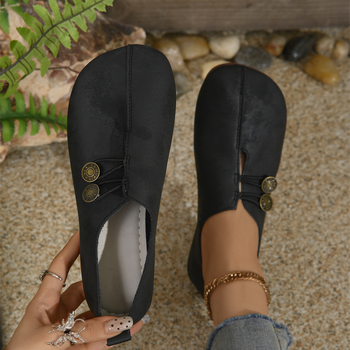 Slip-on jednostavne ženske cipele većih veličina, jednoslojne cipele za vanjsku trgovinu, ženske plitke ravne cipele, nova moda 2025., proljeće, mekana koža, ležerne