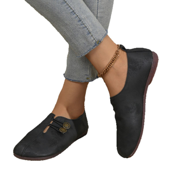 Slip-on jednostavne ženske cipele većih veličina, jednoslojne cipele za vanjsku trgovinu, ženske plitke ravne cipele, nova moda 2025., proljeće, mekana koža, ležerne