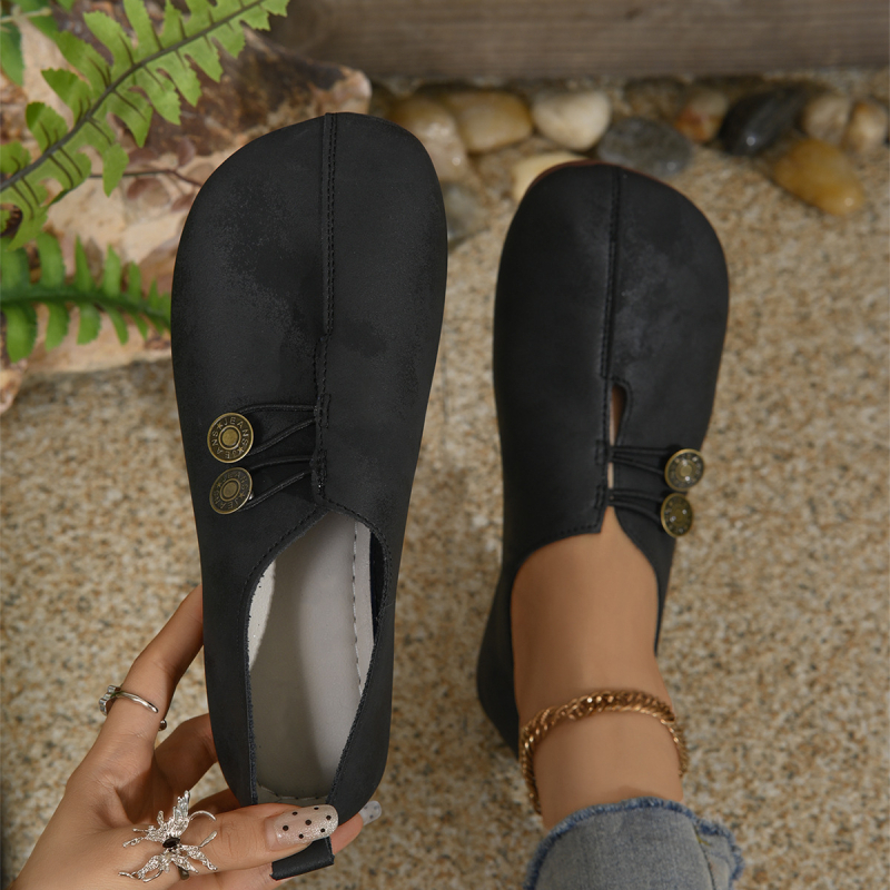 Slip-on jednostavne ženske cipele većih veličina, jednoslojne cipele za vanjsku trgovinu, ženske plitke ravne cipele, nova moda 2025., proljeće, mekana koža, ležerne