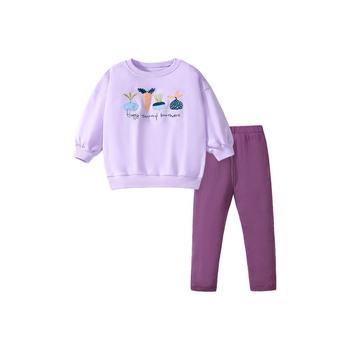 Blumi διασυνοριακή Ευρώπη και Ηνωμένες Πολιτείες μακρυμάνικο χαριτωμένο κοστούμι κοριτσιών φθινόπωρο νέο πουλόβερ κοστούμι casual παιδικά ρούχα