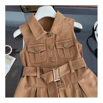 Φόρεμα για κορίτσια Καλοκαίρι 2025 Νέο παιδικό αμάνικο γιλέκο κορεατικού στιλ Φόρεμα πριγκίπισσας Δυτικού στιλ Καλοκαιρινό φόρεμα Μοντέρνο φόρεμα εξωτερικού εμπορίου