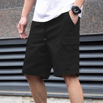 Мъжки къси панталони за екипировка 2025, европейски и американски, слънчеви, свободни, прави, мъжки, летни, с множество джобове и връзки, красиви панталони