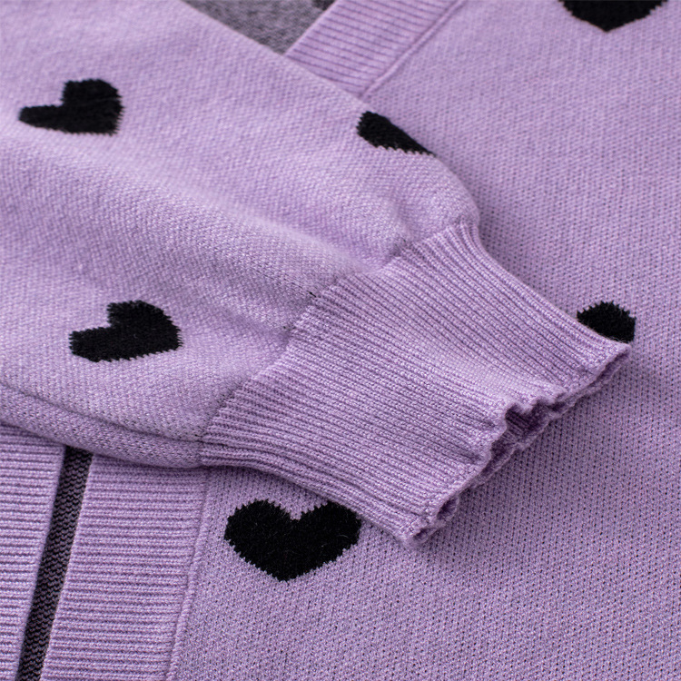 Tvornička izravna prodaja, jesenski novi dječji pleteni kardigan za djevojčice, vanjski dugi rukavi, V-izrez, šal bez gumba