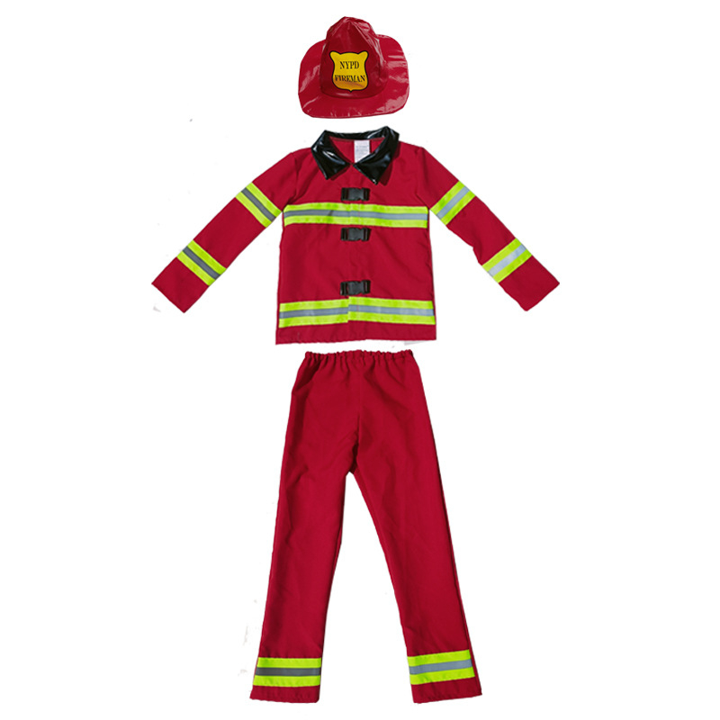 Хелоуин костюми Детски костюми Момчешки косплей Професионални пожарникарски костюми Костюми на пожарникари