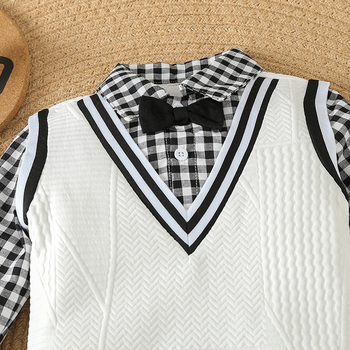 Βρεφική ολόσωμη φόρμα διπλής στρώσης για άνοιξη και φθινόπωρο, βρεφική ζεστή φόρμα για νεογέννητα, φθινοπωρινά ρούχα