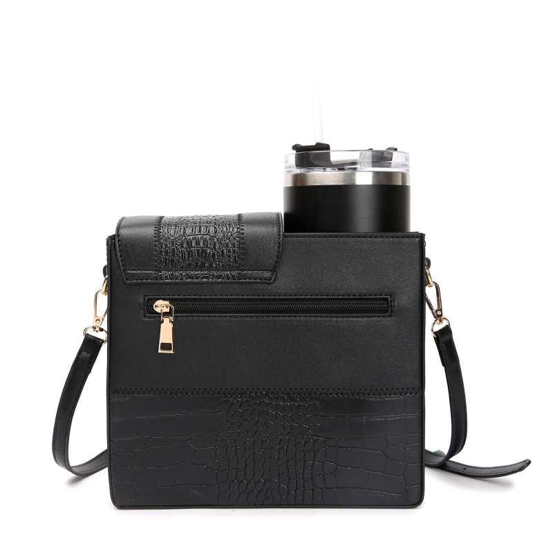 Nová crossbody taška v štýle Cross-border, taška cez rameno, módna jednoduchá vonkajšia praktická univerzálna veľká termoska s krokodílím vzorom