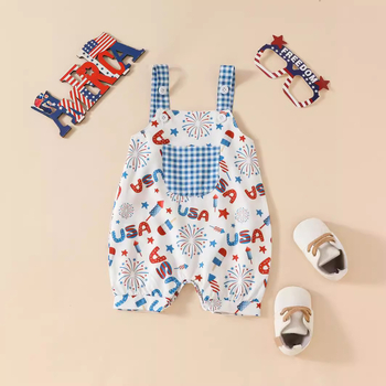 Διασυνοριακά 1-2 καλοκαιρινά γράμματα με πλήρη εκτύπωση πυροτεχνήματα ανεξάρτητη ημέρα γιλέκο σορτς χονδρικής