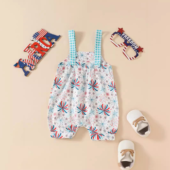 Διασυνοριακά 1-2 καλοκαιρινά γράμματα με πλήρη εκτύπωση πυροτεχνήματα ανεξάρτητη ημέρα γιλέκο σορτς χονδρικής