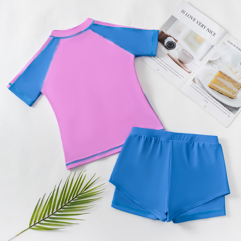 2025 Novi djevojački kupaći kostim, kratke hlače, spojeni kupaći kostim, dječji kupaći kostim s visokom elastičnošću