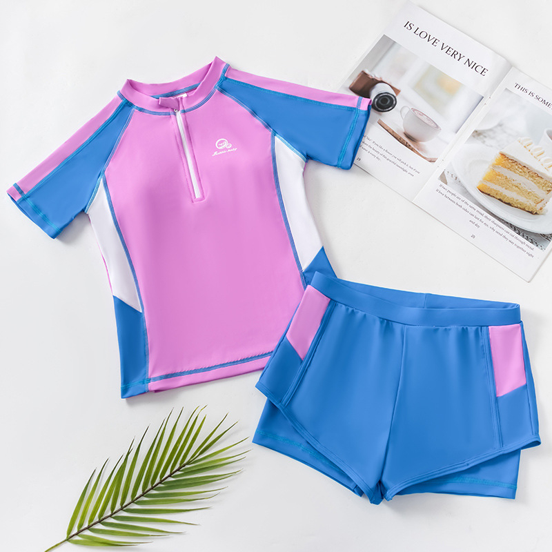 2025 Novi djevojački kupaći kostim, kratke hlače, spojeni kupaći kostim, dječji kupaći kostim s visokom elastičnošću