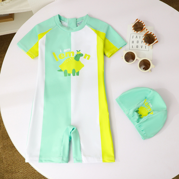 Detské plavky pre mužov, stredné a veľké, rýchloschnúce detské plavky s krátkym rukávom, chlapčenské plážové plavky s horúcimi prameňmi