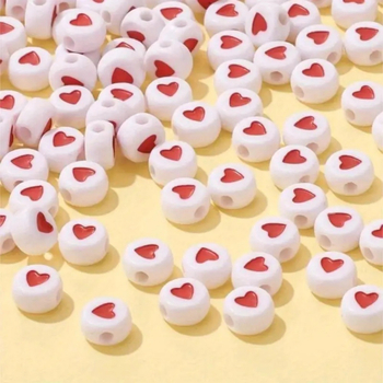 4*7 mm akrilne perle u obliku srca, ravne perle, ručno izrađene "uradi sam" dječje perle za rano obrazovanje, nakit, dodaci za narukvice