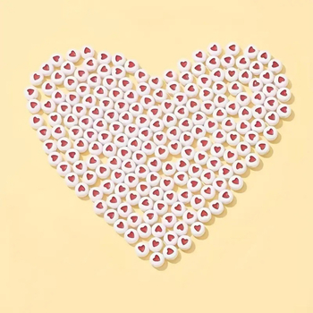 Χάντρες από ακρυλικό 4*7 χιλ., επίπεδες χάντρες σε σχήμα καρδιάς, χειροποίητες, diy, χάντρες για παιδιά, προσχολικής ηλικίας, κοσμήματα, αξεσουάρ, βραχιόλι, χάντρες