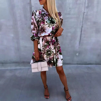 2024 AliExpress Amazon ebay prekogranična proljetna i ljetna nova modna geometrijska printana europska i američka haljina za slobodno vrijeme