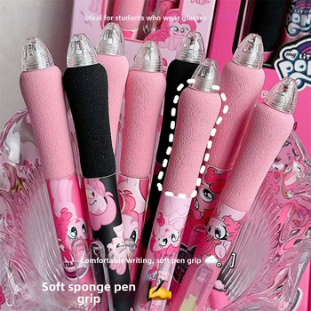 Στυλό Pony Polly Sponge Chubby Pen για μαθητές, καλό γράψιμο, γρήγορο στέγνωμα, 0,5 μαύρο ίντσες, υψηλής χρωματικής αξίας, σε στυλό gel.