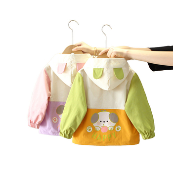 Παιδικό μπουφάν με κουκούλα για αγόρια και κορίτσια, άνοιξη και φθινόπωρο, χαριτωμένο και φθινοπωρινό, για αγόρια και κορίτσια, με χαριτωμένο μπουφάν με κουκούλα και κινούμενα σχέδια.