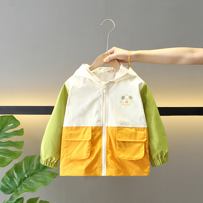 Chlapčenské a dievčenské detské jarné a jesenné nové chlapčenské roztomilé kreslené bundy s kapucňou, dievčenské módne kardigany