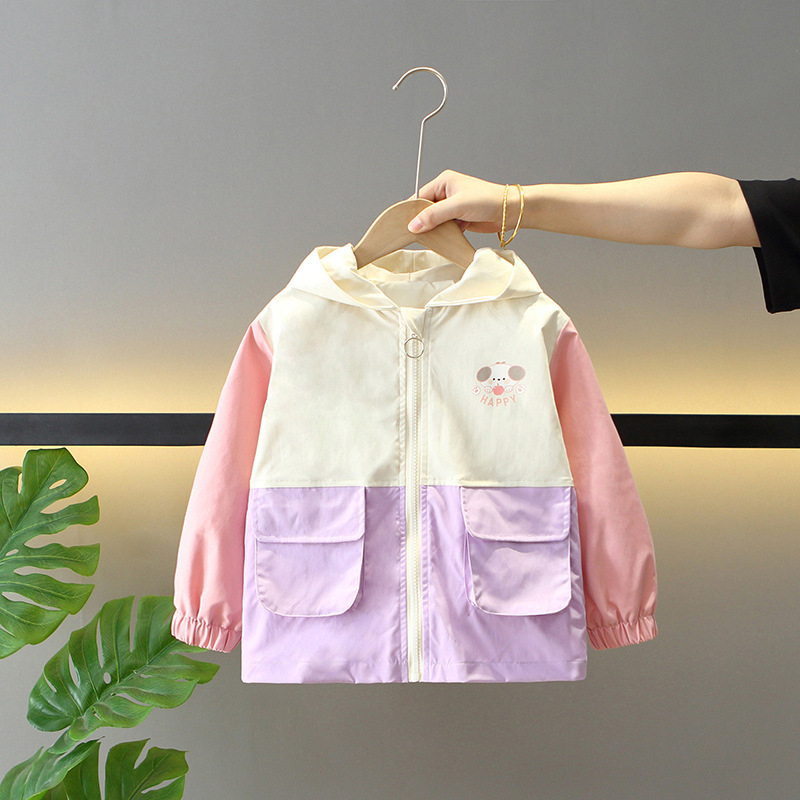 Chlapčenské a dievčenské detské jarné a jesenné nové chlapčenské roztomilé kreslené bundy s kapucňou, dievčenské módne kardigany