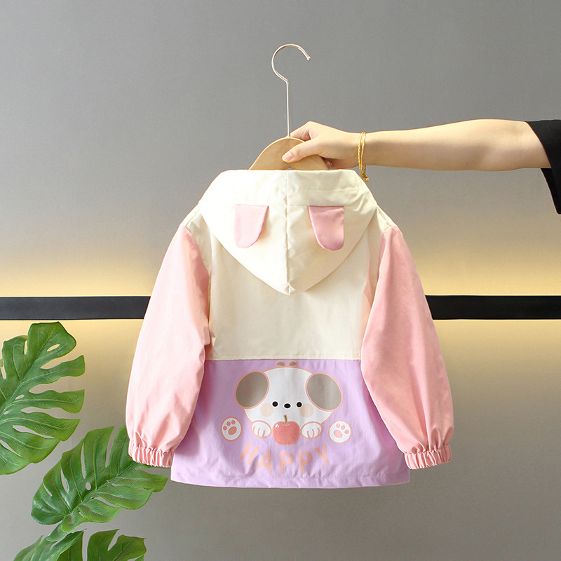 Chlapčenské a dievčenské detské jarné a jesenné nové chlapčenské roztomilé kreslené bundy s kapucňou, dievčenské módne kardigany