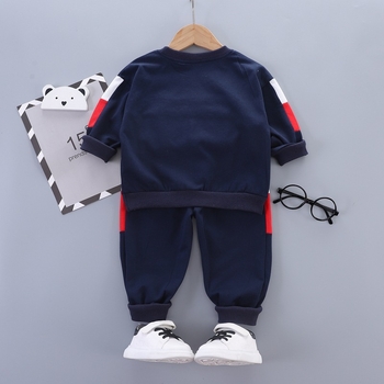 Prekogranična nova dječja odjeća, modno šivanje za dječake, proljetno i jesensko sportsko odijelo s dugim rukavima, dječja ležerna dječja odjeća s odgovarajućim bojama