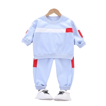 Prekogranična nova dječja odjeća, modno šivanje za dječake, proljetno i jesensko sportsko odijelo s dugim rukavima, dječja ležerna dječja odjeća s odgovarajućim bojama