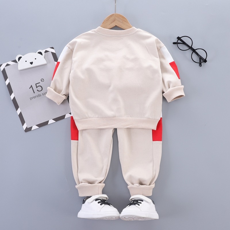 Prekogranična nova dječja odjeća, modno šivanje za dječake, proljetno i jesensko sportsko odijelo s dugim rukavima, dječja ležerna dječja odjeća s odgovarajućim bojama