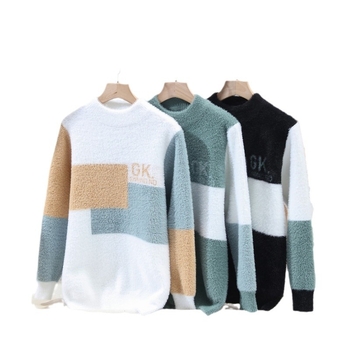 Zimski zadebljani muški džemper iz 2024., korejski pleteni džemper za mlade i slobodno vrijeme, topli