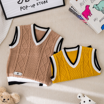 Laste kevad- ja sügisklassi vest 2025. aasta kevad- ja läänestiilis laste kampsun, kevad- ja sügisene vabaaja prismakujuline poiste kampsun