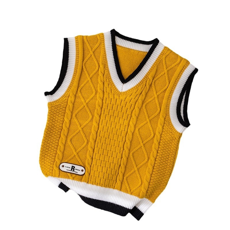 Laste kevad- ja sügisklassi vest 2025. aasta kevad- ja läänestiilis laste kampsun, kevad- ja sügisene vabaaja prismakujuline poiste kampsun